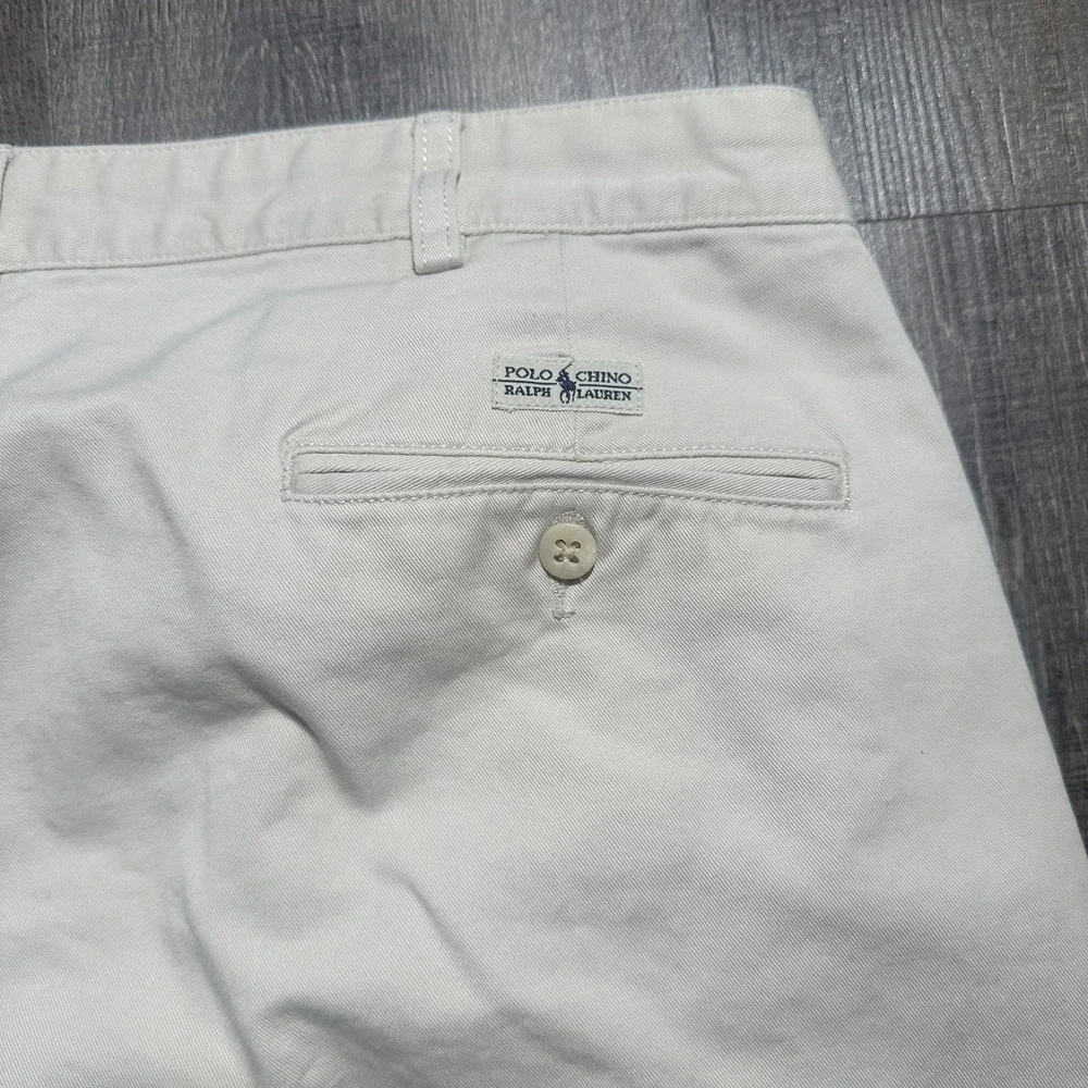 Polo Ralph Lauren‎ Pants Mens 36x30 Beige Chino Pleated Front Cotton Casual